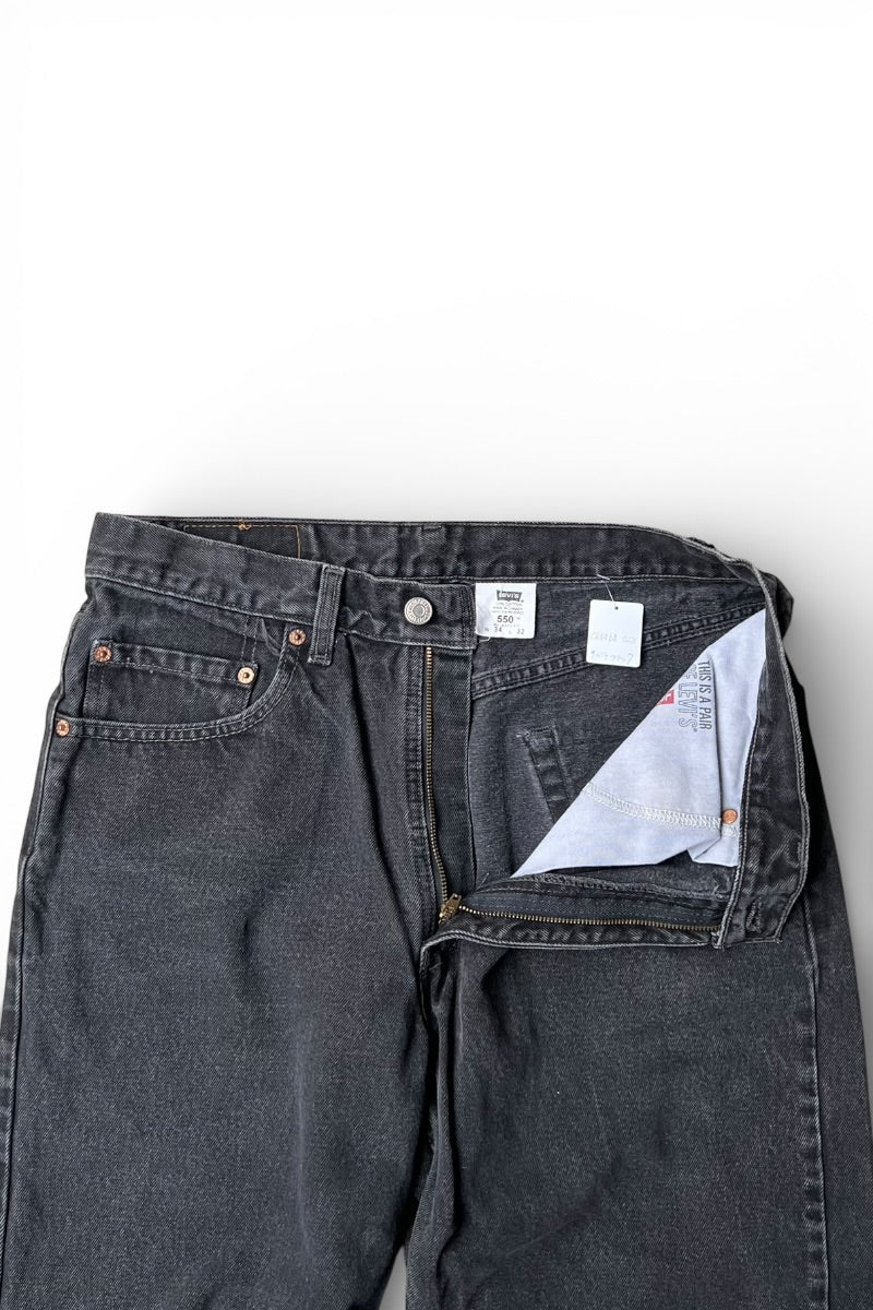 MADE IN CANADA 02'S 550 DENIM PANTS SULFUR BLACK / BLACK [SIZE: 34 USED]
