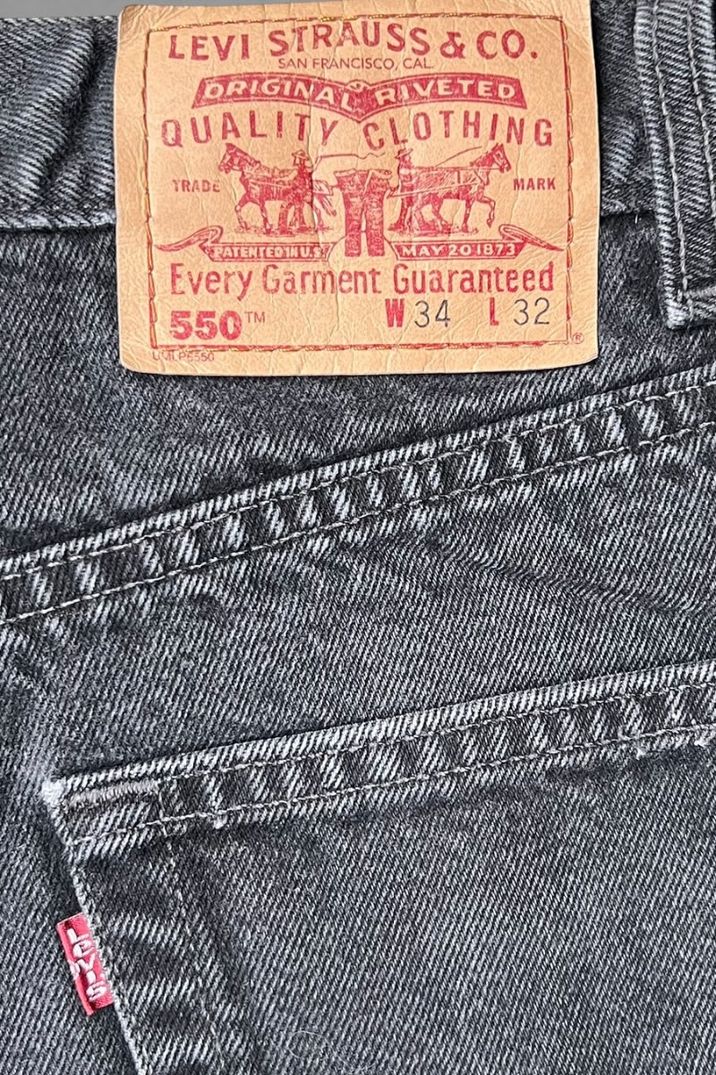 MADE IN CANADA 02'S 550 DENIM PANTS SULFUR BLACK / BLACK [SIZE: 34 USED]