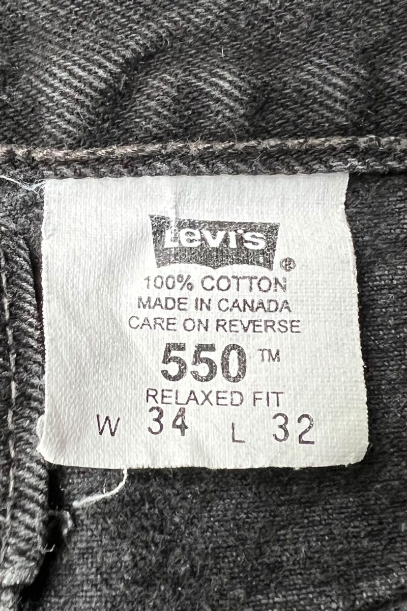 MADE IN CANADA 02'S 550 DENIM PANTS SULFUR BLACK / BLACK [SIZE: 34 USED]