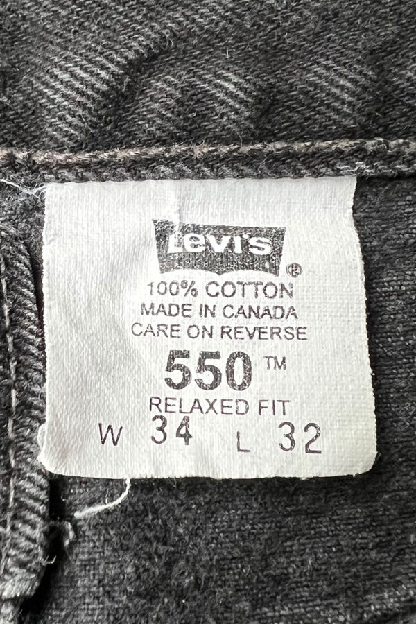 MADE IN CANADA 02'S 550 DENIM PANTS SULFUR BLACK / BLACK [SIZE: 34 USED]