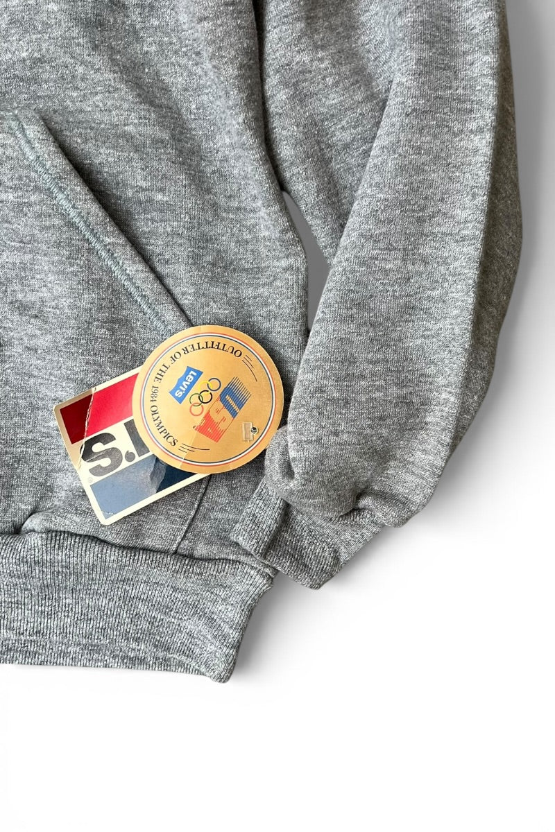 MADE IN USA 84'S OLYMPIC SWEAT HOODIE / GRAY [SIZE: M DEADSTOCK/NOS]