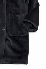 画像をギャラリービューアに読み込む, MADE IN ITALY MOHAIR COAT / BLACK [SIZE: 36 USED]
