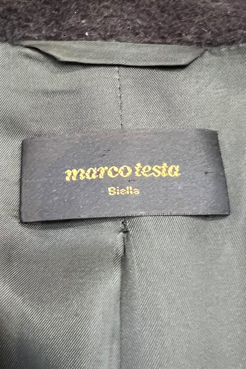 MADE IN ITALY MOHAIR COAT / BLACK [SIZE: 36 USED]