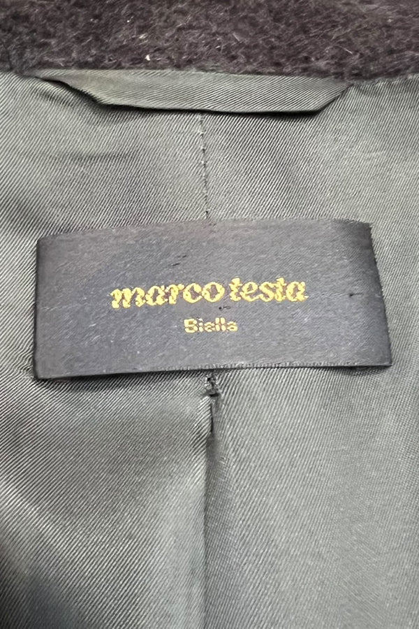 MADE IN ITALY MOHAIR COAT / BLACK [SIZE: 36 USED]