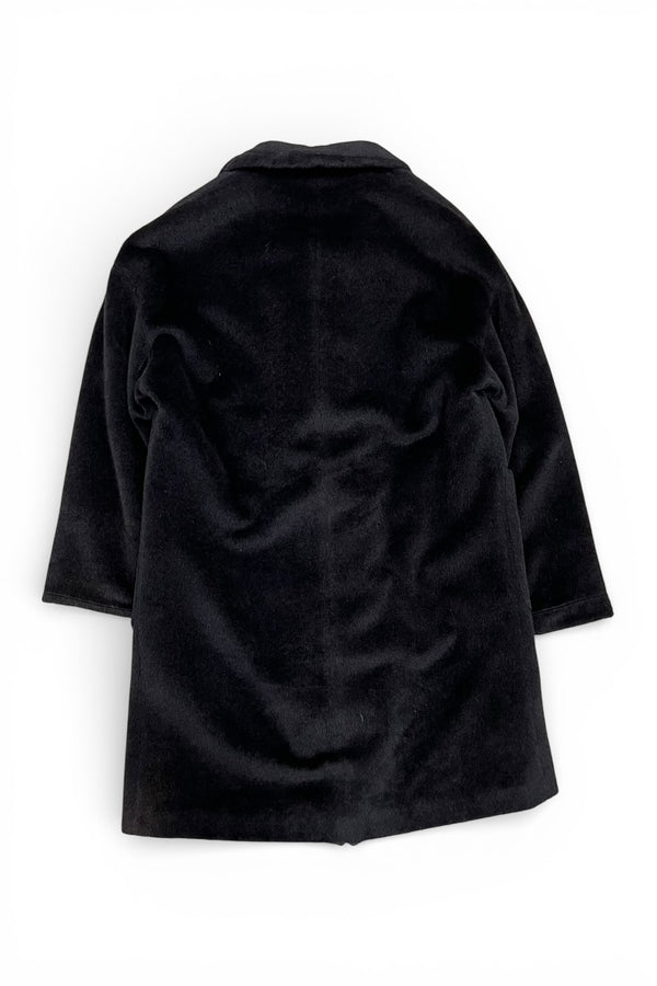 MADE IN ITALY MOHAIR COAT / BLACK [SIZE: 36 USED]