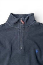 画像をギャラリービューアに読み込む, 90'S HALF ZIP COTTON KNIT SWEATER / BLACK [SIZE: L USED]
