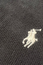 画像をギャラリービューアに読み込む, 90'S HALF ZIP COTTON KNIT SWEATER / BLACK [SIZE: L USED]
