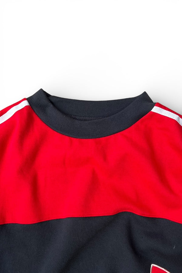 80'S BI COLOR SWEATSHIRT / RED [SIZE: M DEADSTOCK/NOS]