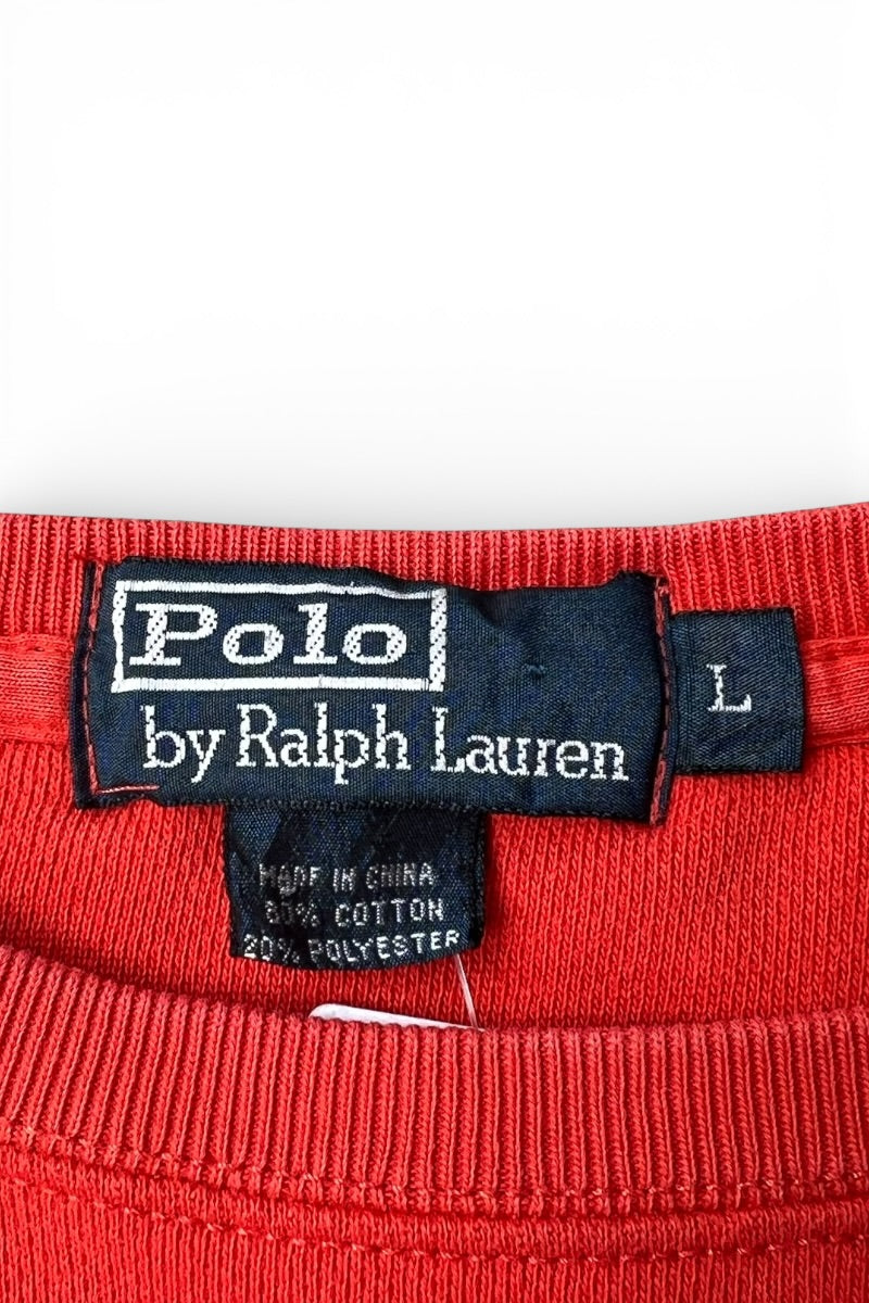 90s ONE POINT SWEATSHIRT / ORANGE [SIZE: L USED]