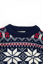 画像をギャラリービューアに読み込む, MADE IN NORWAY 70-80'S NORDIC PATTERN WOOL KNIT SWEATER / NAVY [SIZE: L USED]

