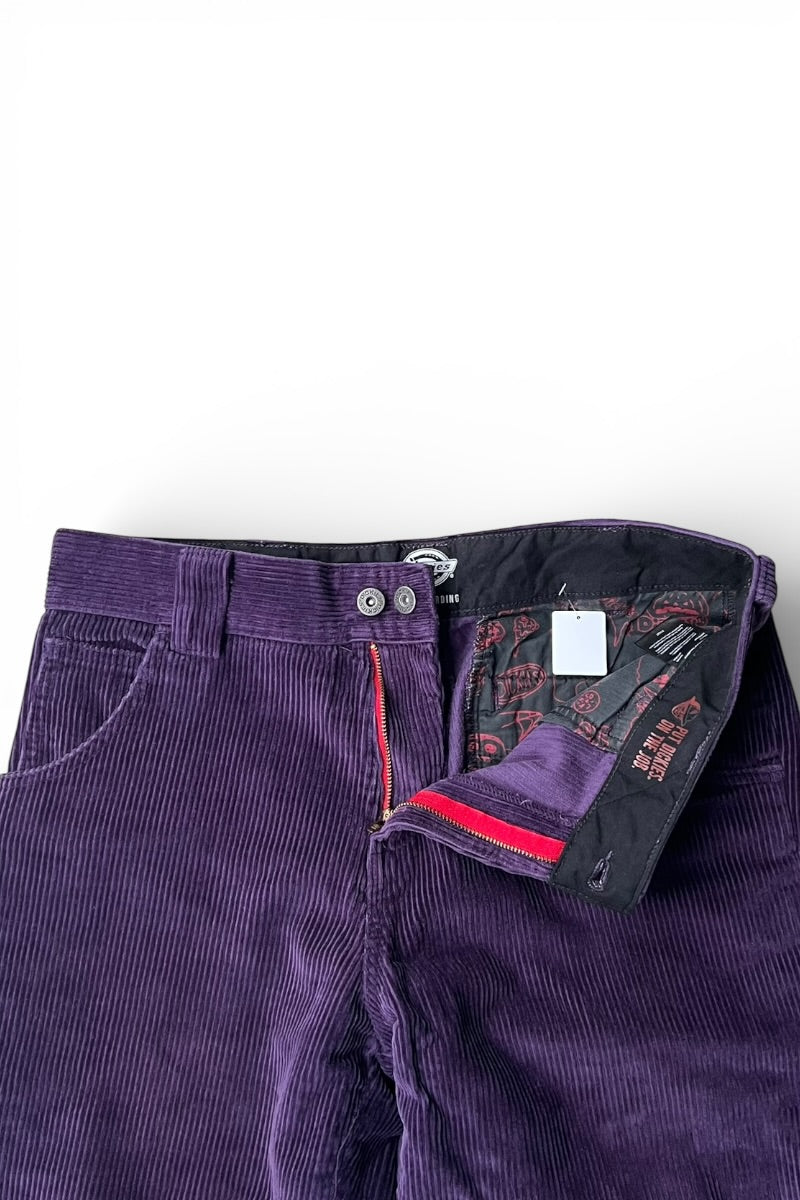SKATEBOARDING LOOSE FIT CORDUROY PANTS / PURPLE [SIZE: W31 USED]