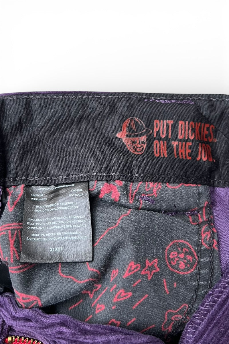 SKATEBOARDING LOOSE FIT CORDUROY PANTS / PURPLE [SIZE: W31 USED]