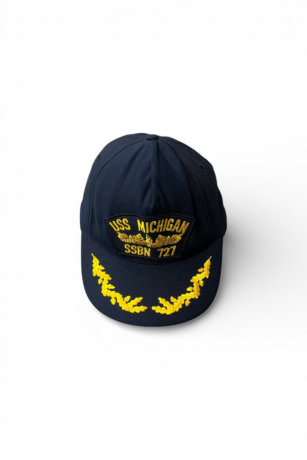 MADE IN USA 80'S USS MICHIGAN SSBN 727 CAP / NAVY [SIZE: ONE SIZE USED]