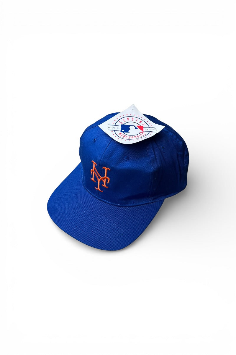 90'S NY METS 6 PANEL CAP / BLUE [SIZE: ONE SIZE DEADSTOCK/NOS]