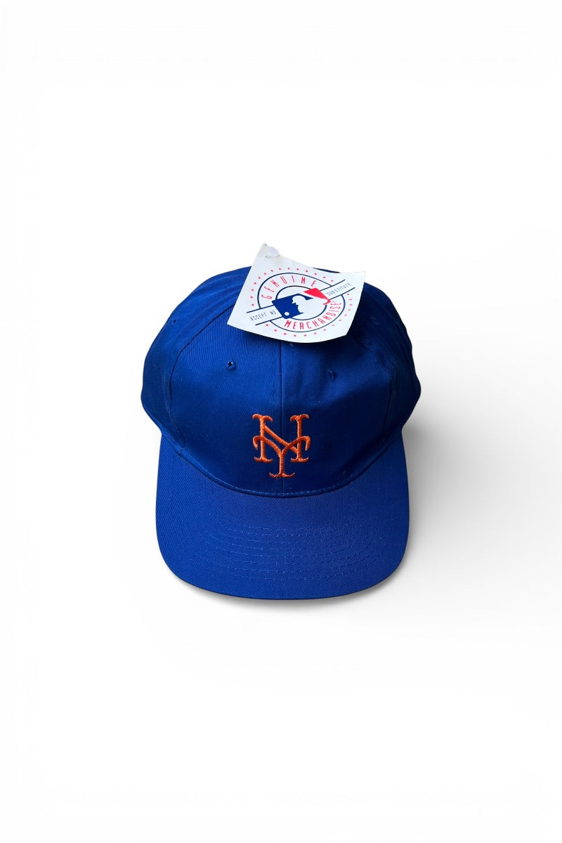 90'S NY METS 6 PANEL CAP / BLUE [SIZE: ONE SIZE DEADSTOCK/NOS]