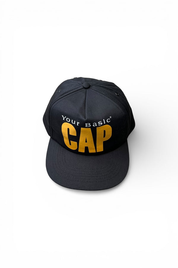 80-90'S YOUR BASIC CAP / BLACK [SIZE: ONE SIZE DEADSTOCK/NOS]