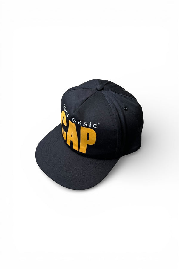 80-90'S YOUR BASIC CAP / BLACK [SIZE: ONE SIZE DEADSTOCK/NOS]