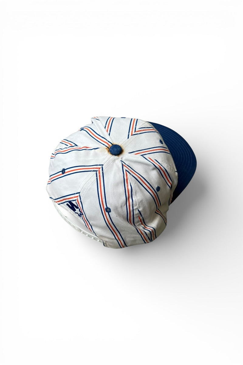 90'S NY METS PIN STRIPE 6 PANEL CAP / WHITE [SIZE: ONE SIZE USED]