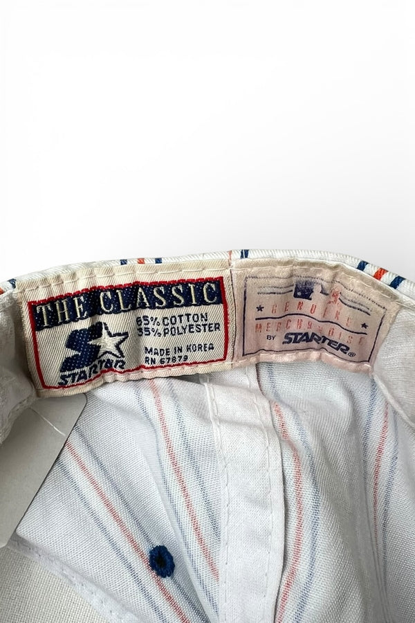 90'S NY METS PIN STRIPE 6 PANEL CAP / WHITE [SIZE: ONE SIZE USED]