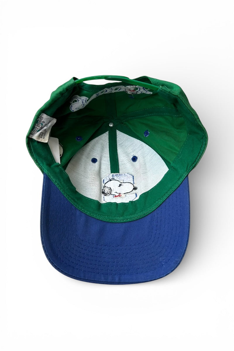 90'S SNOOPY 6 PANEL CAP / GREEN [SIZE: ONE SIZE USED]