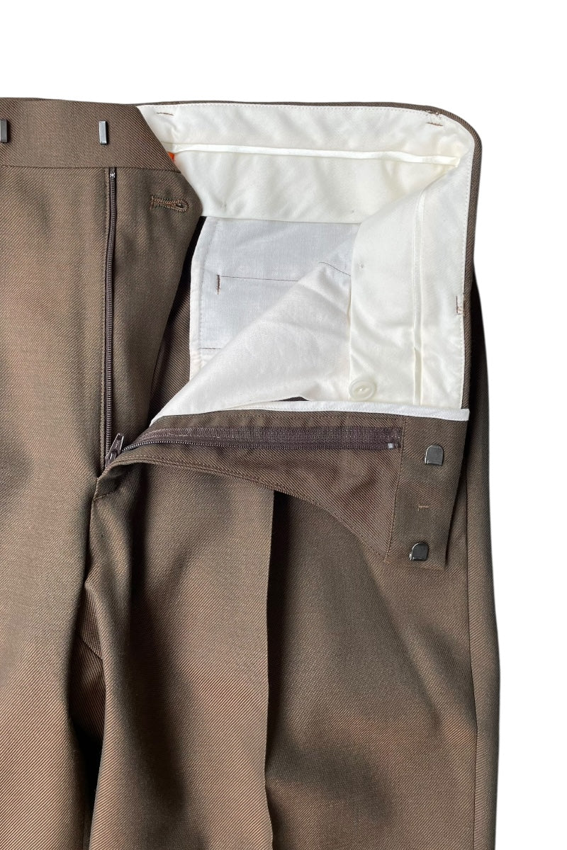 TEN WOOL POLYESTER TWILL / BROWN