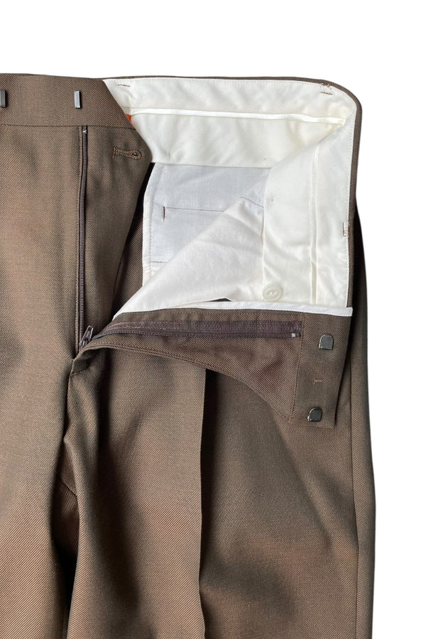 TEN WOOL POLYESTER TWILL / BROWN