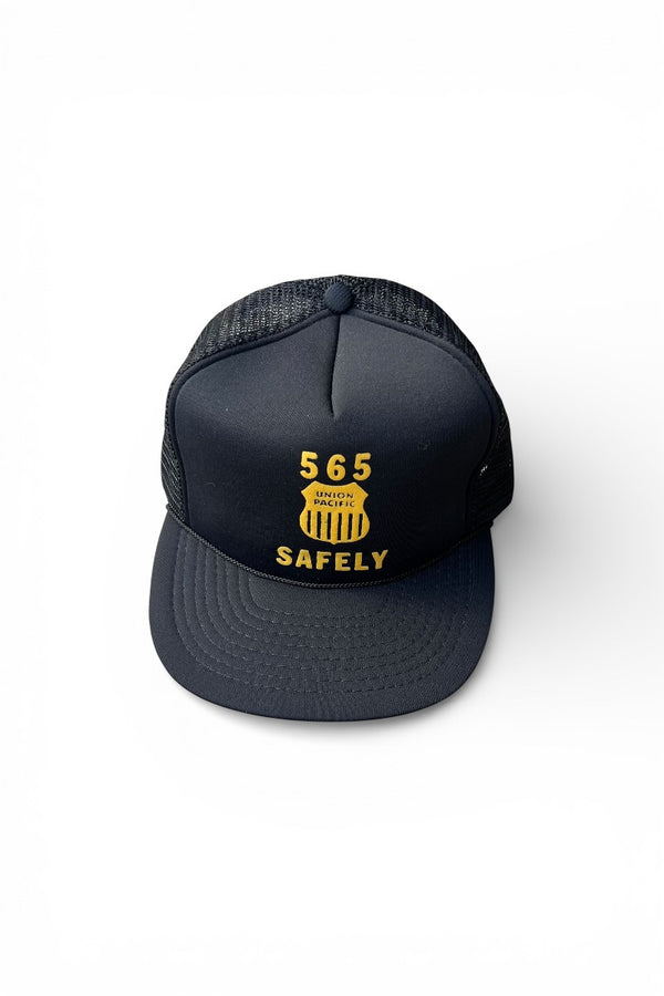 80-90s UNION PACIFIC MESH CAP / BLACK [SIZE: ONE SIZE DEADSTOCK/NOS]