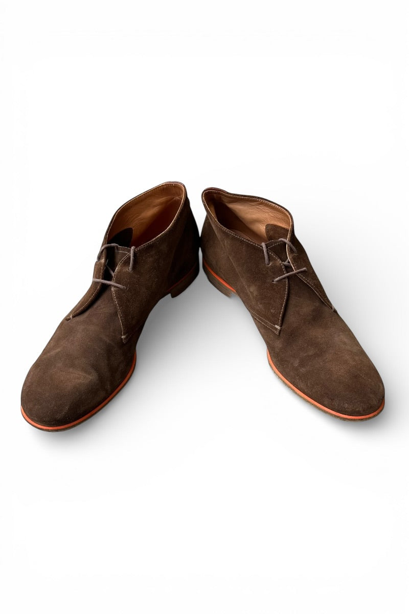 MADE IN ITALY SUEDE CHUKKA BOOTS / BROWN [SIZE: US10.0 (equivalent to 28cm) USED]