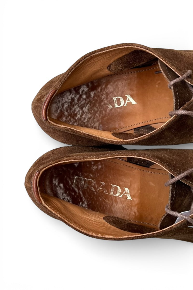 MADE IN ITALY SUEDE CHUKKA BOOTS / BROWN [SIZE: US10.0 (equivalent to 28cm) USED]