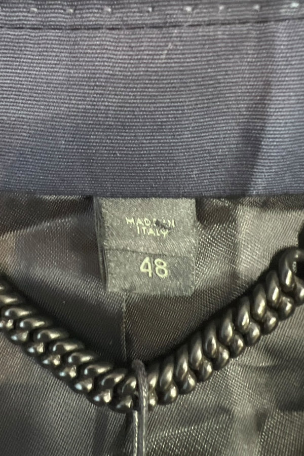 MADE IN ITALY WOOL TAILORED JACKET / NAVY [SIZE: 48 DEADSTOCK/NOS]