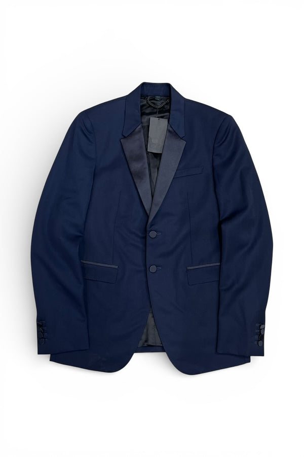MADE IN ITALY WOOL TAILORED JACKET / NAVY [SIZE: 48 DEADSTOCK/NOS]
