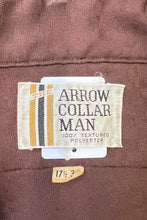 画像をギャラリービューアに読み込む, 70'S L/S POLYESTER SHIRT / BROWN [SIZE: XL USED]
