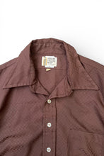画像をギャラリービューアに読み込む, 70'S L/S POLYESTER SHIRT / BROWN [SIZE: XL USED]
