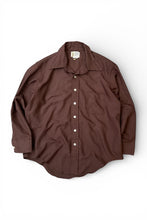 画像をギャラリービューアに読み込む, 70'S L/S POLYESTER SHIRT / BROWN [SIZE: XL USED]
