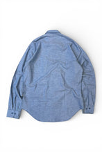 画像をギャラリービューアに読み込む, 87'S L/S COTTON CHAMBRAY UTILITY SHIRT TYPE3 / BLUE [SIZE: L DEADSTOCK/NOS]
