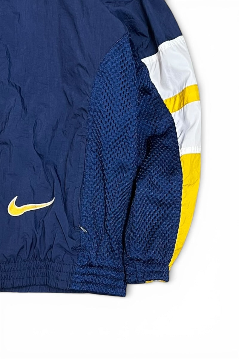 90'S ZIP HOODIE NYLON MESH JACKET BOYS SIZE L / NAVY [SIZE: S USED]