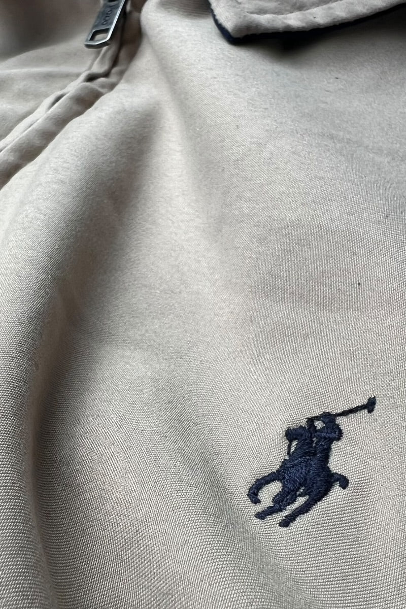 90'S ZIP UP JACKET / BEIGE [SIZE: L USED]