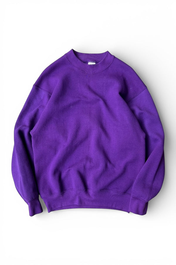 MOCK NECK SWEAT SHIRT / PURPLE [SIZE: M USED]