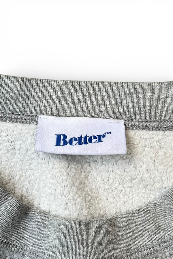 COLLEGE LOGO REVERSE WEAVE SWEATSHIRT / GRAY [SIZE: L USED]