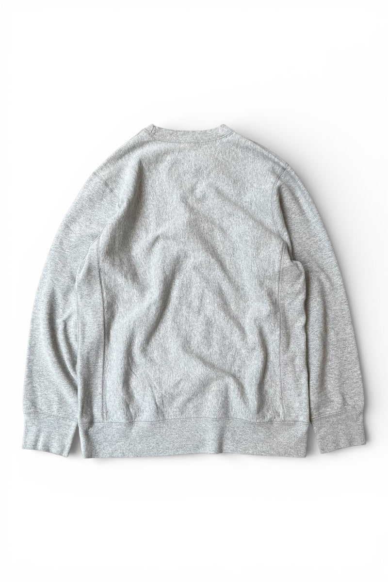 COLLEGE LOGO REVERSE WEAVE SWEATSHIRT / GRAY [SIZE: L USED]