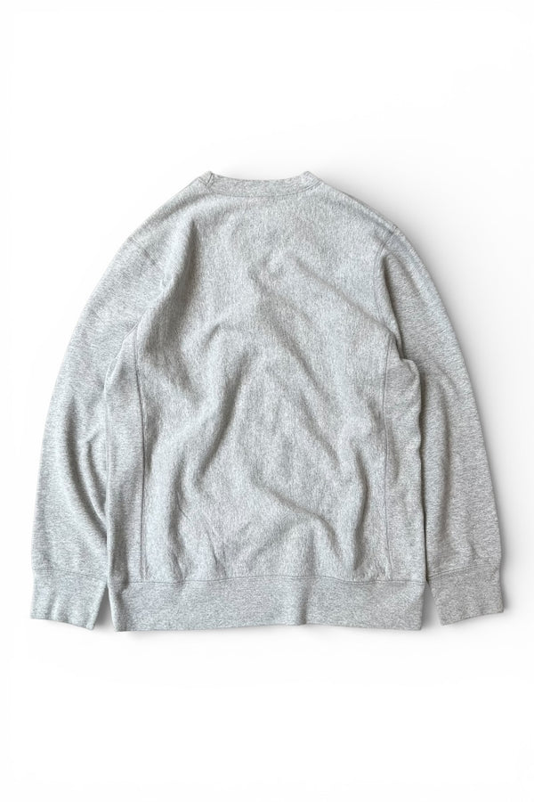 COLLEGE LOGO REVERSE WEAVE SWEATSHIRT / GRAY [SIZE: L USED]