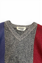 画像をギャラリービューアに読み込む, MADE IN ITALY 90'S V-NECK DESIGN WOOL KNIT SWEATER / MULTI [SIZE: L USED]
