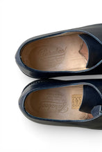 画像をギャラリービューアに読み込む, MADE IN FRANCE PLAIN TOE LEATHER SHOES / NAVY [SIZE: US7.0 (24.5cm相当) USED]
