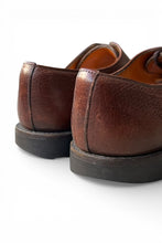 画像をギャラリービューアに読み込む, MADE IN ENGLAND PLAIN TOE TEXTUERD LEATHER SHOES / BROWN [SIZE: US9 (27cm相当) USED]
