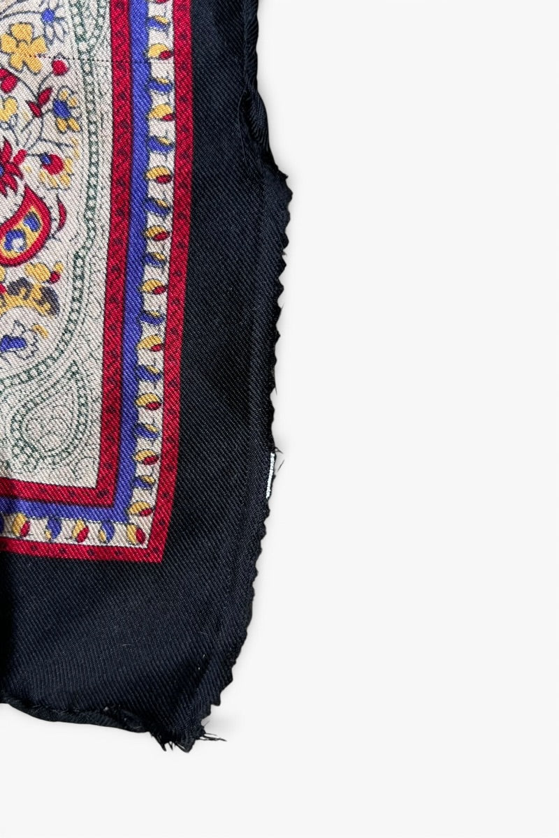 VINTAGE SILK PAISLEY PATTERN SCARF / PURPLE [SIZE: ONE SIZE USED]