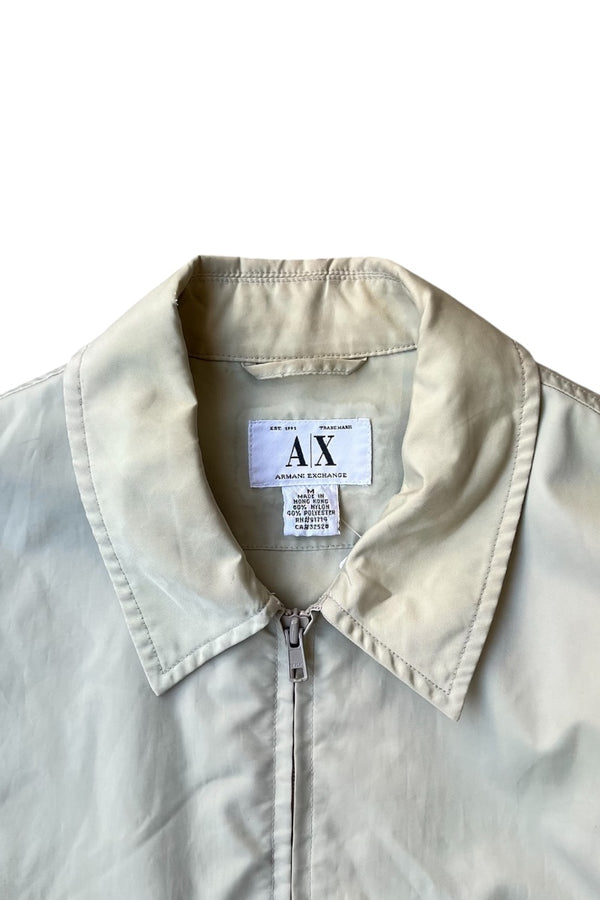 Y2K EARLY 00'S NYLON ZIP JACKET / BEIGE [SIZE: M USED]