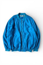 画像をギャラリービューアに読み込む, 90'S SILK ZIP JACKET / TURQUOISE [SIZE: L USED]
