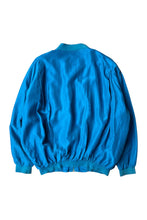 画像をギャラリービューアに読み込む, 90'S SILK ZIP JACKET / TURQUOISE [SIZE: L USED]
