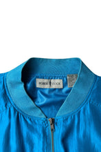画像をギャラリービューアに読み込む, 90'S SILK ZIP JACKET / TURQUOISE [SIZE: L USED]
