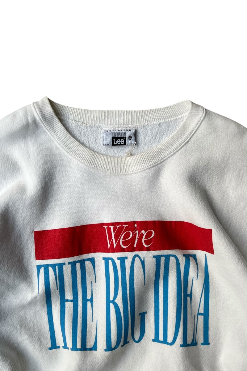MADE IN USA 90'S THE BIG IDEA SWEAT SHIRT / WHITE [SIZE: 2XL USED]